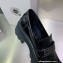 Dior Heel 5.5cm Brushed Calfskin Code Loafers Black 2022