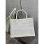 Dior Medium Book Tote Bag in Natural Macramé-Effect Embroidery 2022