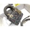 Lady Dior Micro Bag in Multicolor Crystal Embroidery Dark Gray 2022