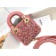 Lady Dior Micro Bag in Multicolor Crystal Embroidery Pink 2022