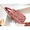 Lady Dior Micro Bag in Multicolor Crystal Embroidery Pink 2022