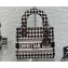 Lady Dior Small D-Lite Bag in Houndstooth Embroidery Black 2022