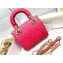 Lady Dior Mini Bag in Crystal Embroidery Red 2022