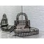Lady Dior Small D-Lite Bag in Houndstooth Embroidery Black 2022