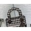 Lady Dior Small D-Lite Bag in Houndstooth Embroidery Black 2022