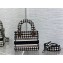 Lady Dior Small D-Lite Bag in Houndstooth Embroidery Black 2022