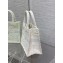 Dior Small Book Tote Bag in Natural Macramé-Effect Embroidery 2022