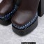 Versace Heel 15.5cm platform 6cm Aevitas Boots Coffee/Print 2022