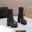 Versace Heel 15.5cm platform 6cm Aevitas Boots Coffee/Print 2022