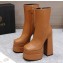 Versace Heel 15.5cm platform 6cm Aevitas Boots Brown 2022