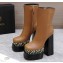 Versace Heel 15.5cm platform 6cm Aevitas Boots Brown/Print 2022