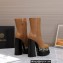 Versace Heel 15.5cm platform 6cm Aevitas Boots Brown/Print 2022