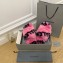 Balenciaga Allover Logo Furry Slide Sandals Pink 2022