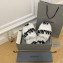 Balenciaga Allover Logo Furry Slide Sandals White 2022