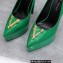 Versace Heel 15.5cm platform 1.5cm Virtus Pumps Patent Green 2022
