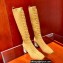 Hermes Fontaine 60 knit boots Top Quality Brown