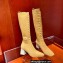 Hermes Fontaine 60 knit boots Top Quality Brown