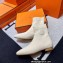 Hermes Duo knit Ankle boots Top Quality White