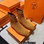 Hermes Duo knit Ankle boots Top Quality Brown