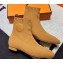 Hermes Duo knit Ankle boots Top Quality Brown