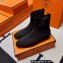 Hermes Duo knit Ankle boots Top Quality Black