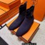 Hermes Duo knit Ankle boots Top Quality Blue