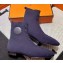 Hermes Duo knit Ankle boots Top Quality Blue