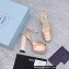 Prada Heel 13cm platform 4cm High-heeled satin sandals Nude 2022