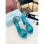 Prada Heel 11.5cm platform 3.5cm Satin sandals with crystals Turquoise Green 2022