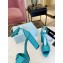Prada Heel 11.5cm platform 3.5cm Satin sandals with crystals Turquoise Green 2022