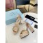 Prada Heel 11.5cm platform 3.5cm Satin sandals with crystals Beige 2022