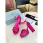 Prada Heel 11.5cm platform 3.5cm Satin sandals with crystals Fuchsia 2022