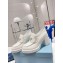 Prada Chocolate high-heeled brushed leather loafers White 2022