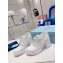 Prada high-heeled brushed leather lace-ups loafers White 2022