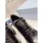 Prada high-heeled brushed leather lace-ups loafers Black 2022
