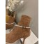 Jimmy Choo Heel 8.5cm Leroy Suede Ankle Boots Brown 2022