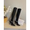 Jimmy Choo Heel 8.5cm Suede High Boots Black With Crystal Strap 2022