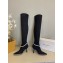 Jimmy Choo Heel 8.5cm Suede High Boots Black With Crystal Strap 2022