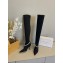 Jimmy Choo Heel 8.5cm Suede High Boots Black With Crystal Strap 2022