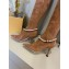 Jimmy Choo Heel 8.5cm Suede High Boots Brown With Crystal Strap 2022