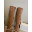 Jimmy Choo Heel 8.5cm Suede High Boots Brown With Crystal Strap 2022