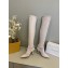 Jimmy Choo Heel 8.5cm Suede High Boots Light Gray With Crystal Strap 2022