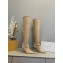 Jimmy Choo Heel 8.5cm Suede High Boots Beige With Crystal Strap 2022