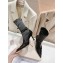 Jimmy Choo Heel 10cm Satin and Patent Boots Black With Buckle 2022