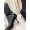 Jimmy Choo Heel 10cm Satin and Patent Boots Black With Buckle 2022