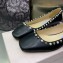 Jimmy Choo Pearl and Stud Ballet Flats Black 2022