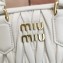 Miu Miu Matelassé nappa leather top-handle Small bag 5BB123 White 2022