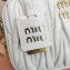 Miu Miu Matelassé nappa leather top-handle Small bag 5BB123 White 2022