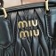 Miu Miu Matelassé nappa leather top-handle Small bag 5BB123 Black 2022