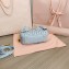 Miu Miu Matelassé nappa leather top-handle Small bag 5BB123 Light Blue 2022